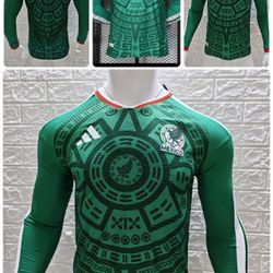 Soccer Mexico jersey Mundial green New Jersey  long sleeve player version sleeve long sleeve Women’s size 2025 Futbol manga larga manga corta Mujeres 