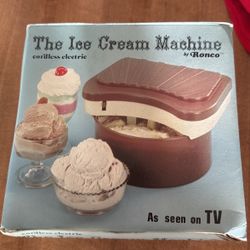 Vintage NEW cordless Ice Cream Machine