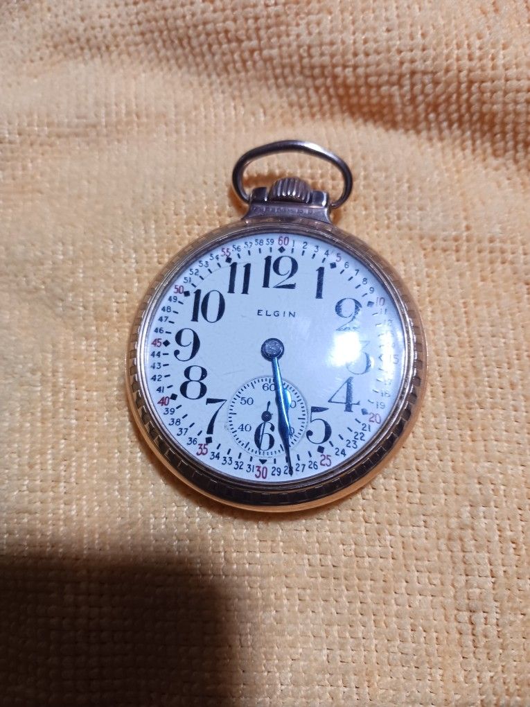 1912 Father Time Rail Road Pocket Watch