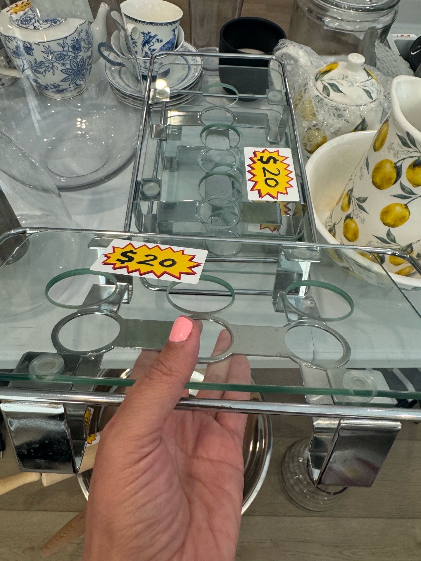 Glass food warmer