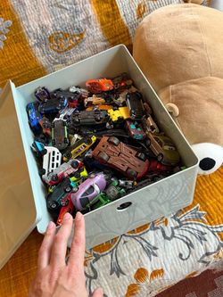Large box of car toys
