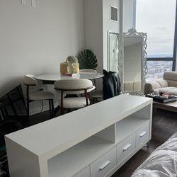 White TV stand Console