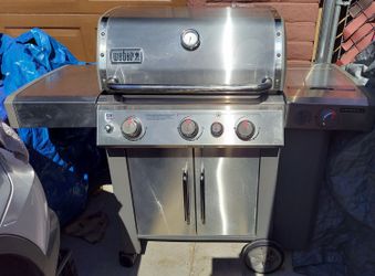New grill LP propane gas Weber Genesis Ii s335 stainless bbq barbecue cookout