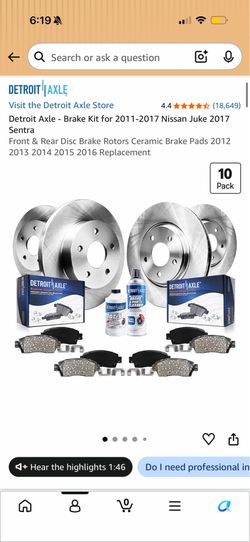 New car brake set