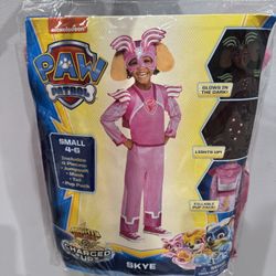 Like New Paw Patrol SKYE Glow In The Dark Costume SMALL