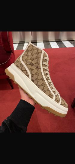 Authentic GUCCI high top Sneakers For Men Size 12