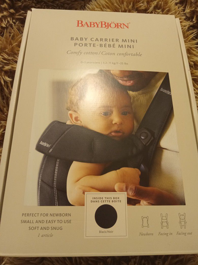 Porte-bébé Mini en coton BABYBJORN - noir