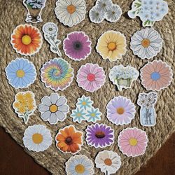 25 Flower daisy Floral design Stickers decals 