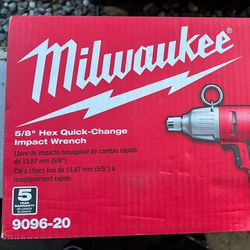Milwaukee 5/8 Hex Quick Change Impact Wrench 