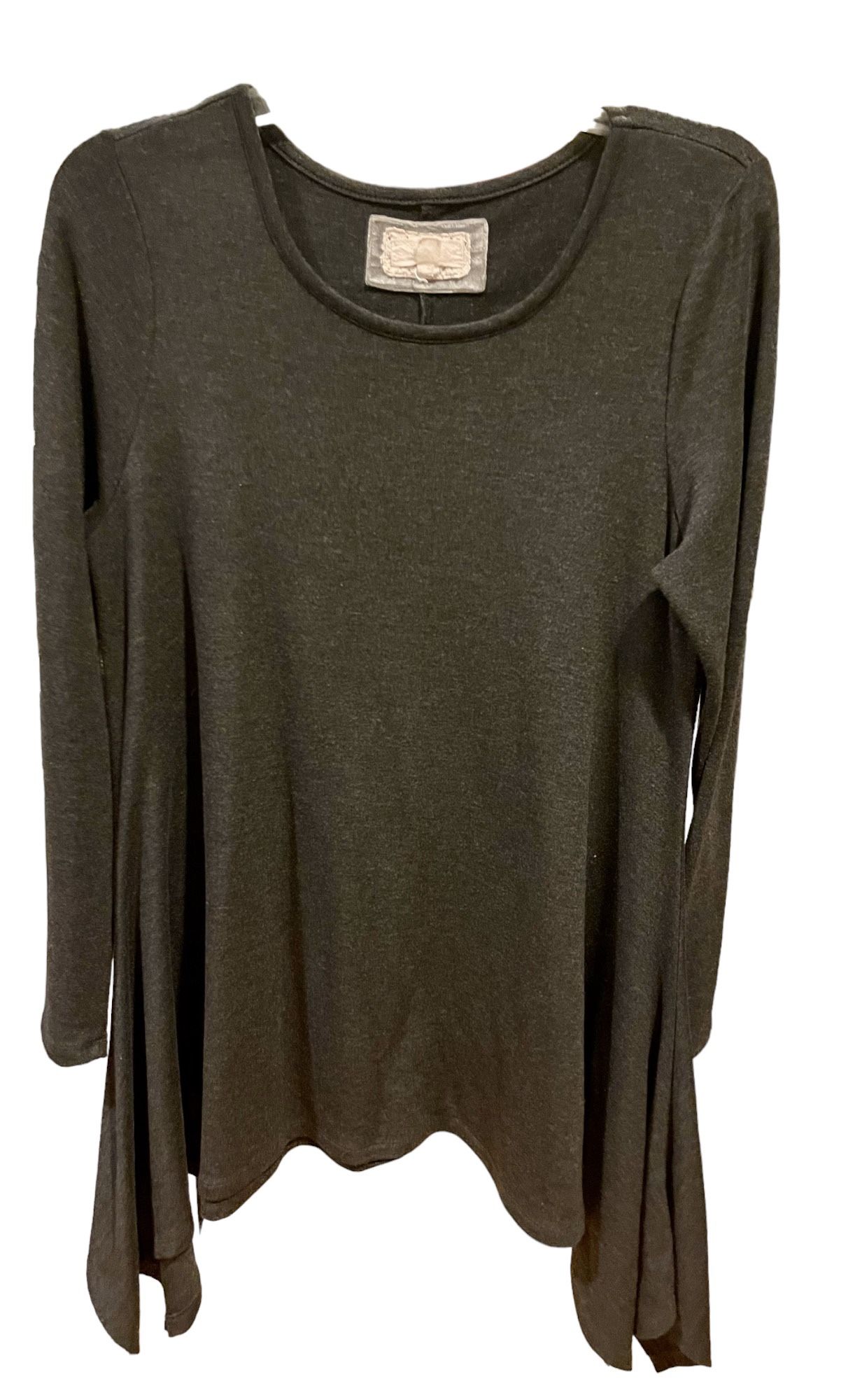 Cupio Gray Warm And Cozy Asymmetrical Tunic, Size L