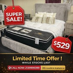 new queen size bed frame with storage drawer // mattress sold separately 