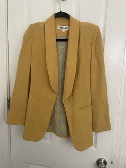 Diane Von Furstenberg Mustard Yellow Blazer Size 2