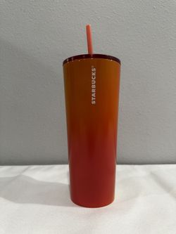 Starbucks Summer 2022  Ombré Pink Orange Steel Tumbler