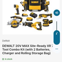DeWalt 20v XR 7 Tool Combo With Rolling Bag