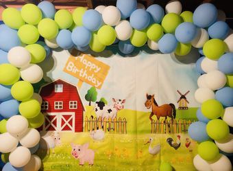 Farm animal theme party decorations