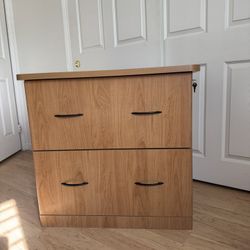 Locking Two Drawer File Cabinet