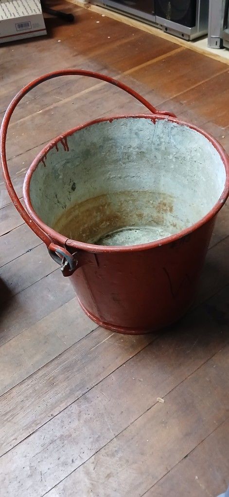 vintage galvanized water bucket $50