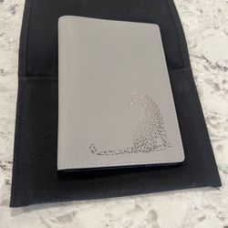 Brand New Gray Cartier Leather Wallet/Passport Holder