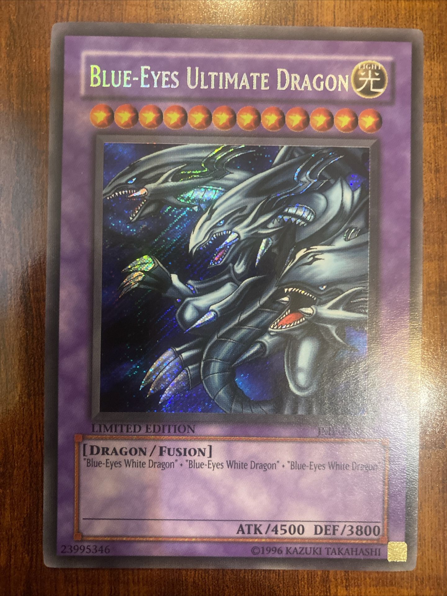 Yugioh Blue-Eyes Ultimate Dragon JMP-EN005 Secret Rare Limited Edition LP/NM 💎