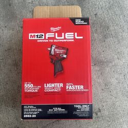 M12 FUEL 12V Lithium-Ion Brushless Cordless Stubby 3/8 in. Impact Wrench (Tool-Only)