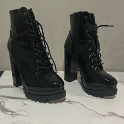 Patent Leather Booties 