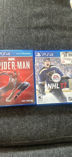 Marvel Spider-Man Sony PlayStation 4 (PS4),Nhl17 games