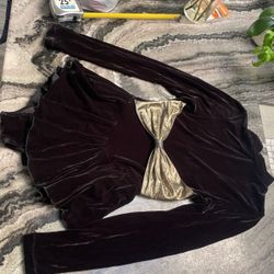 Black Velvet Figure Skating Dress 