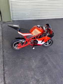 FRP 4-Stroke Pocket Bike 03, Kids Pocket Bike with Strong Dual Brakes, Realistic Racing Pocket Rocket Top Speed 20 Mph, Mini Bike Maximum Weight 165 L