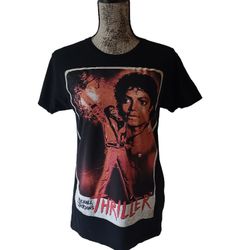 Michael Jackson Thriller women's black short sleeve graphic t-shirt size S