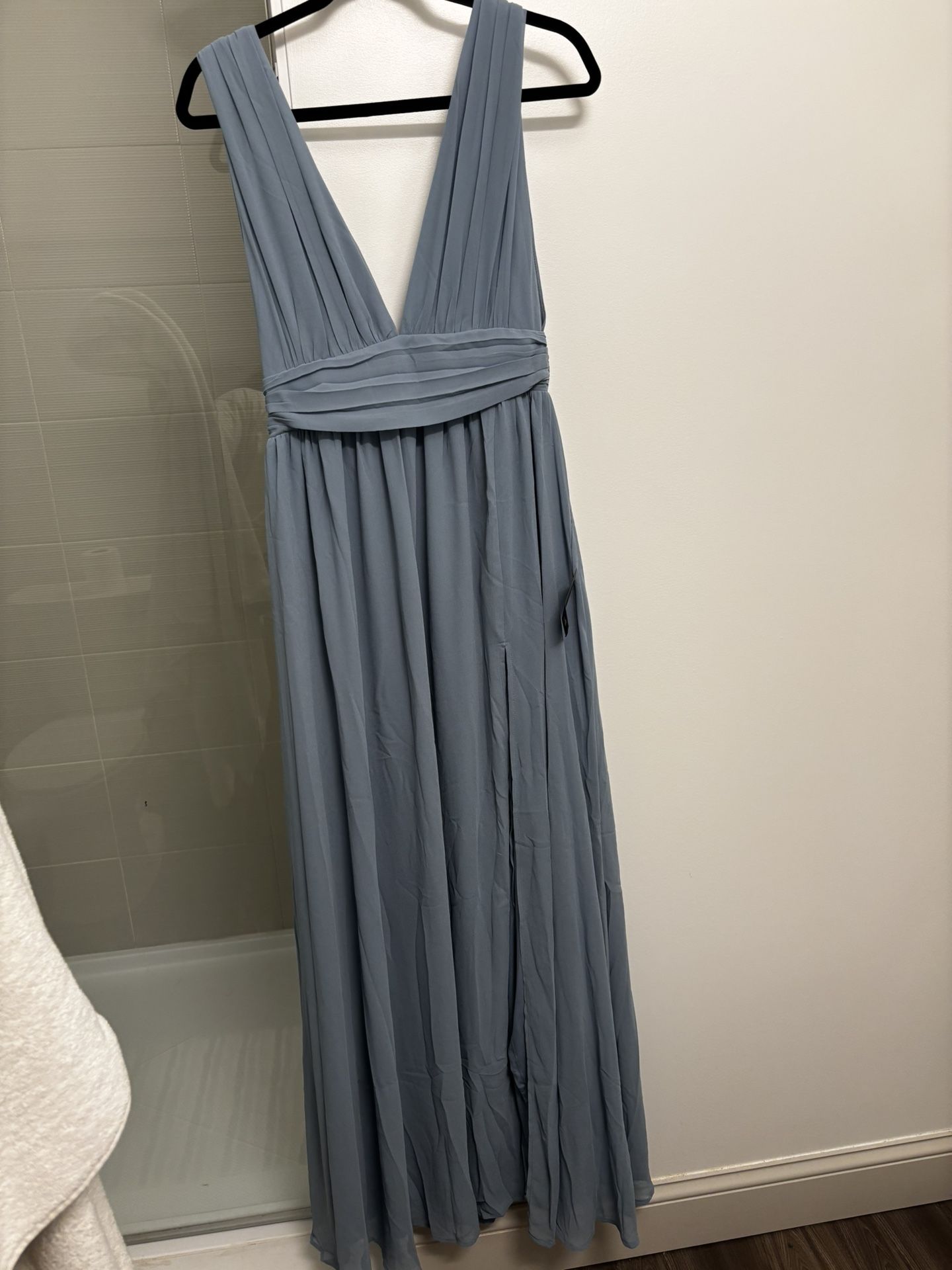 Lulu’s Dusty Blue Dress
