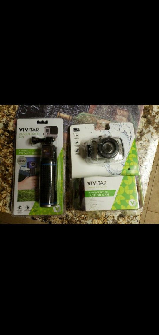 Vivitar Action Cam With Rechargeable Power Grip