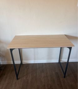 Wood Top Desk with Metal Legs
