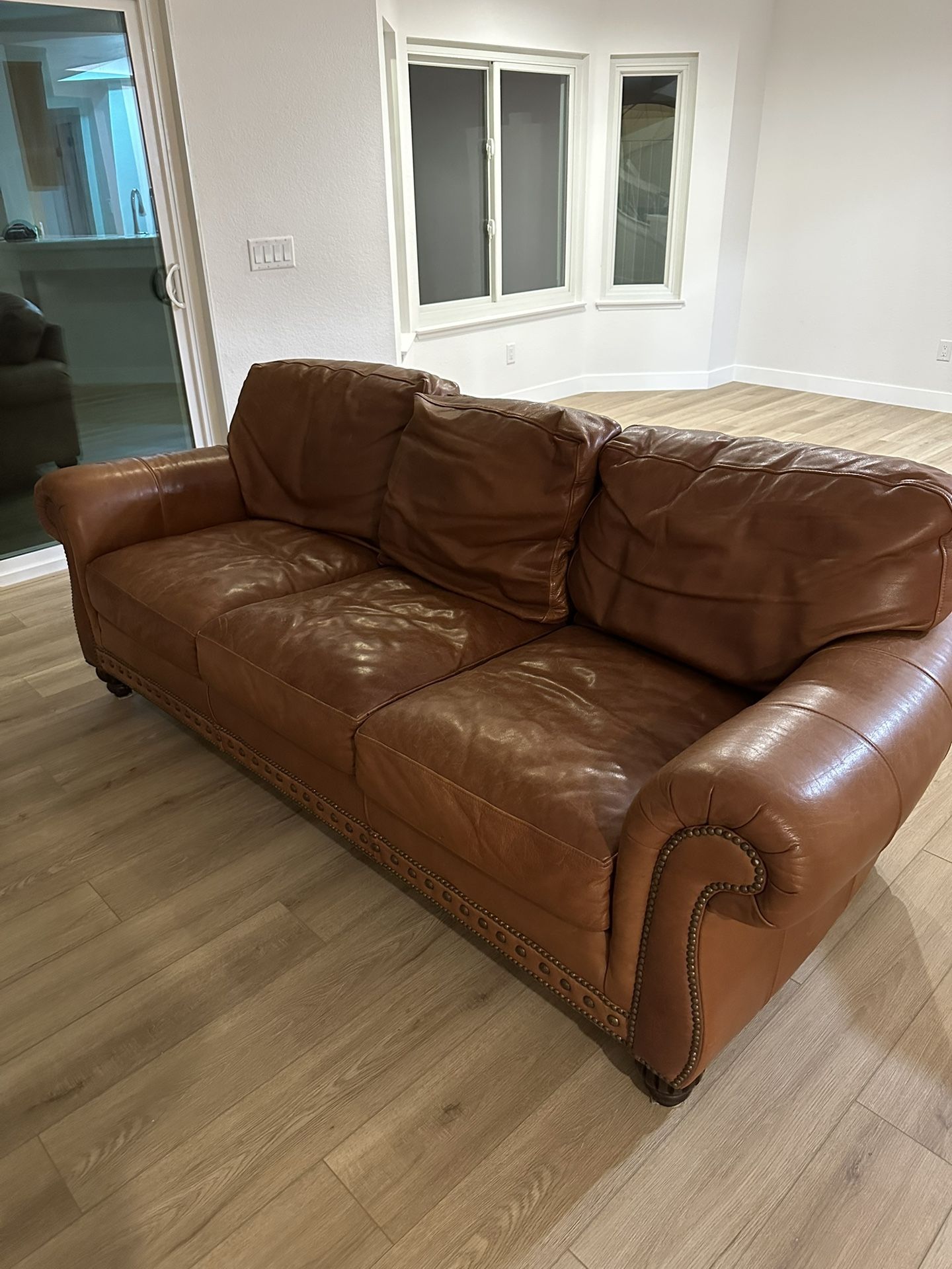 Brown Leather Couch
