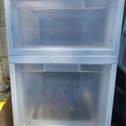 2 Plastic Storage Boxes