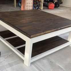 Square Farmhouse Coffee Table Newly Built