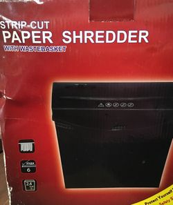 Paper shredder with wastebasket