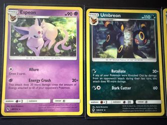 Pokemon umbreon and espeon and eevee