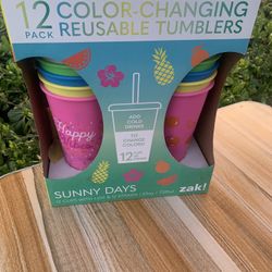 Pack Of 12 Reusable Tumblers