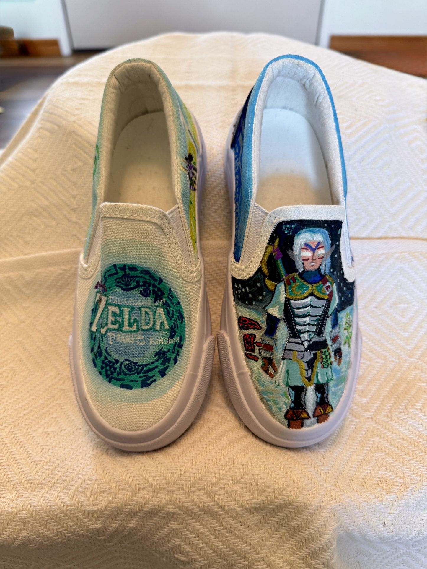 Hand Painted Zelda Shoes Size 11.5 Kids