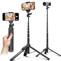 Selfie Stick, 50 inch Selfie Stick Tripod with Wireless Remote, Phone Tripod Stand C
