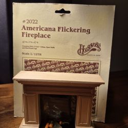 Houseworks Dollhouse Americana Flickering Fireplace 