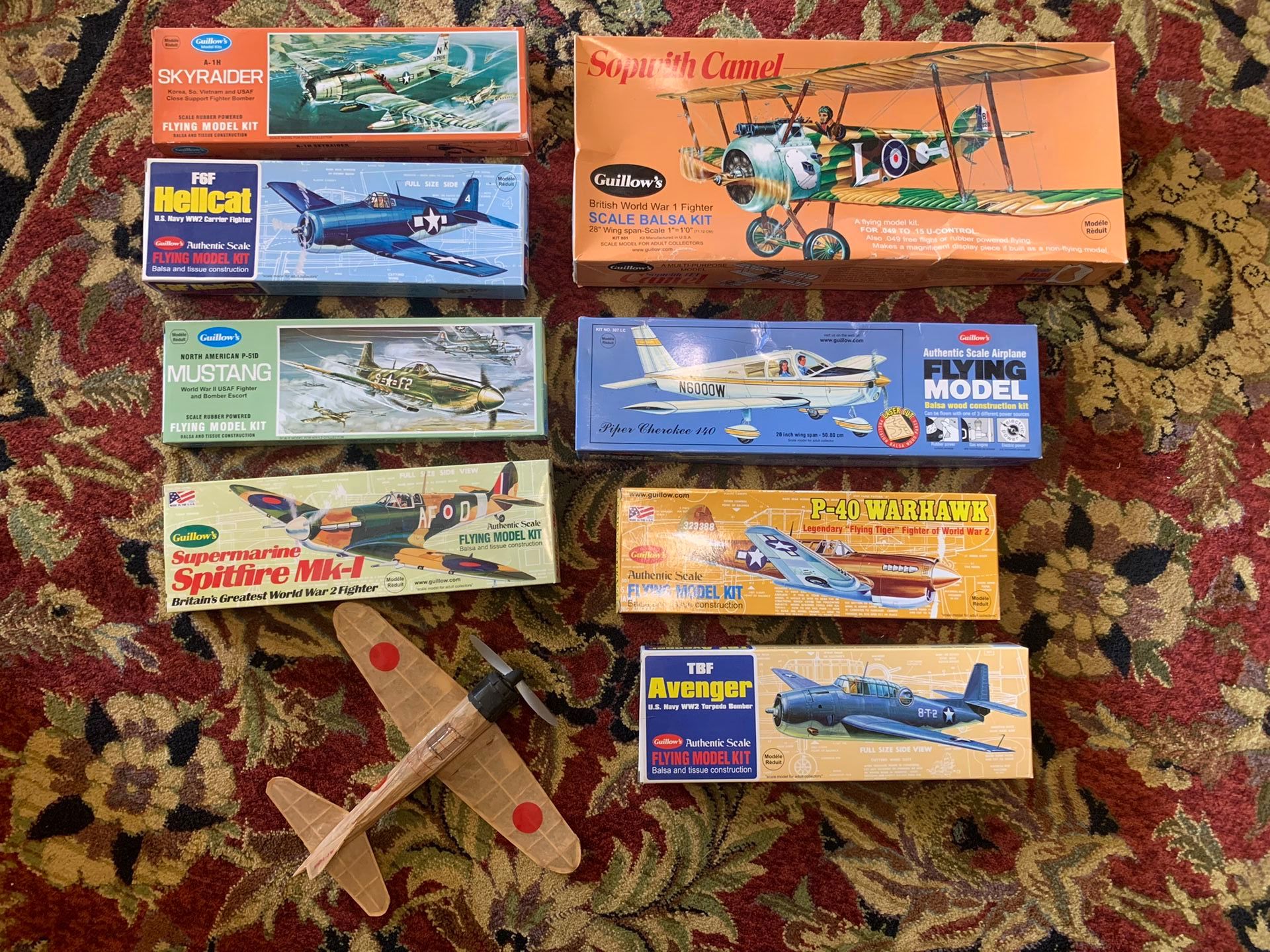 Flying Airplane Model Kits (8) & Tools