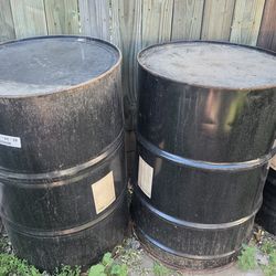 55 gallons  Metal barrels