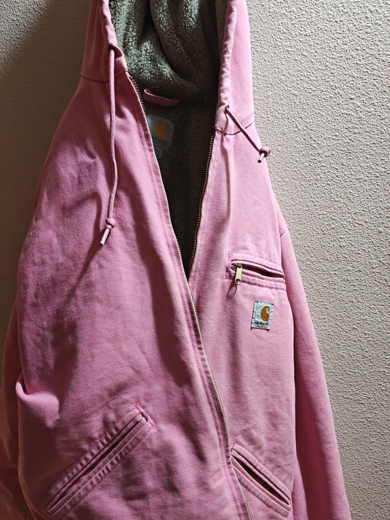 Rare Carhartt Pink Jacket Size Large WJ141 PKR