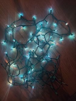 Blue lights, but only half the string lights up.