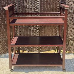 Graco Changing Table | Wood 3-Tier | Rolling Storage | Needs TLC