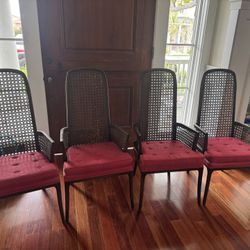 Mid-Century Modern Cane Back Chairs By John Stuart