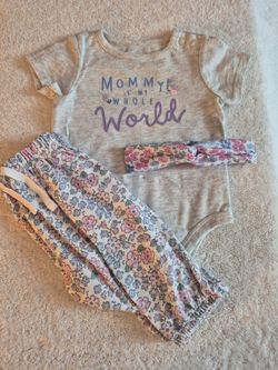 NEW! Baby Girl, 3-Piece Outfit, 3-6 mo