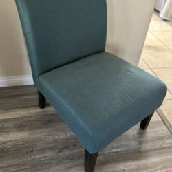 Two Accent Chairs Teal Color 