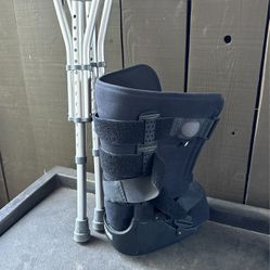 Crutches & Medical Boot (Medline, Top Shelf Orthopedics)
